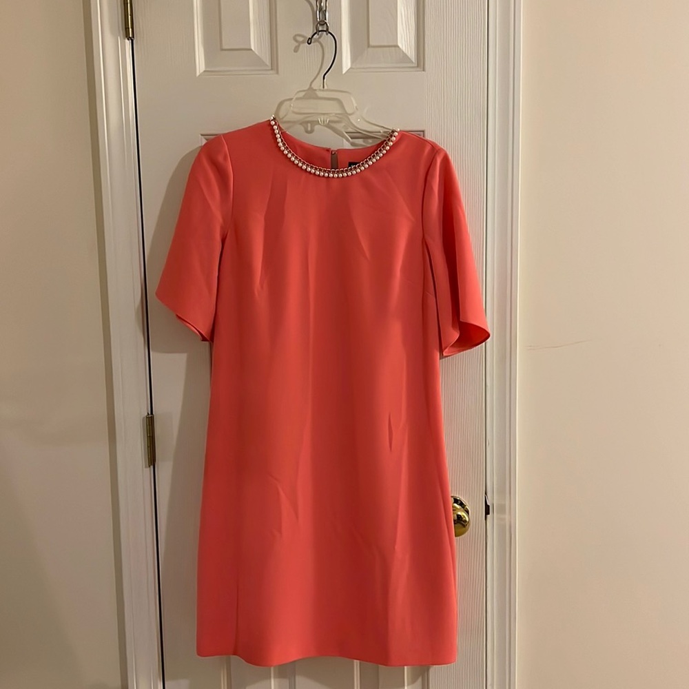 Karl Lagerfeld Coral and Pearl Dress